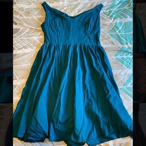 Lucky Thirteen | Rockabilly Swing Dress | L | Teal